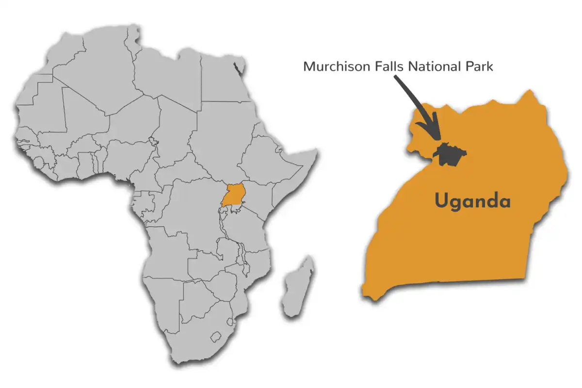 Murchison Falls National Park map